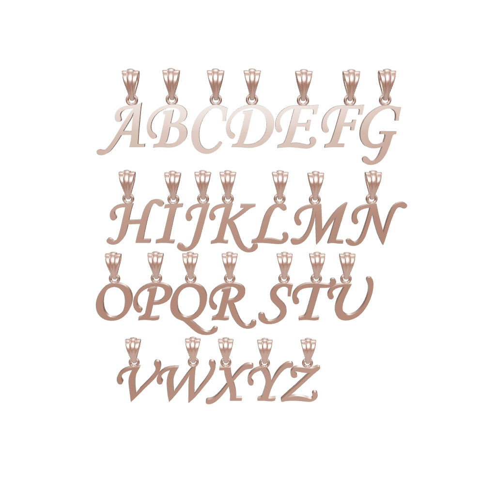 Cursive Letter Pendant